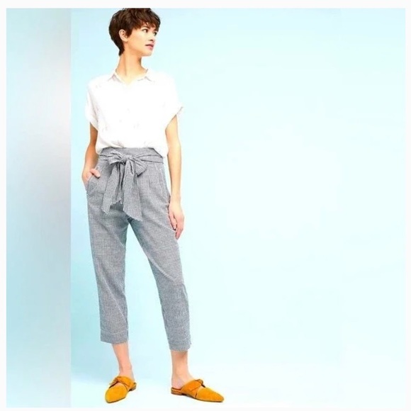 Cartonnier Pants - Cartonnier by Anthropologie high-waisted gingham pants